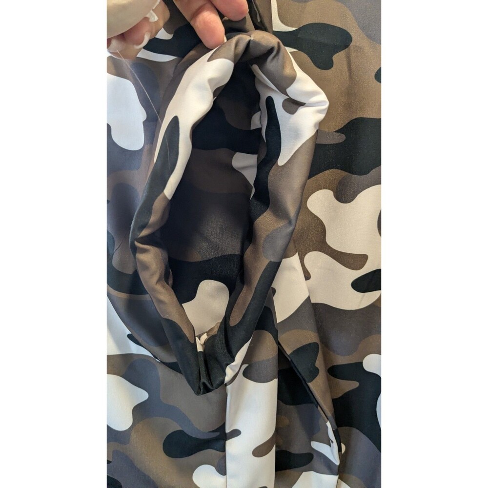 PlaNet by Lauren G NWOT Camouflage Cape Jacket Shawl Collar Button Front Pockets - Picture 14 of 14